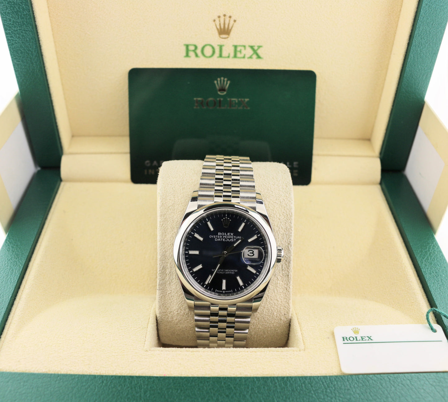 2025 Rolex Datejust 126200 Blue Dial Smooth Bezel SS Jubilee With Papers 36mm