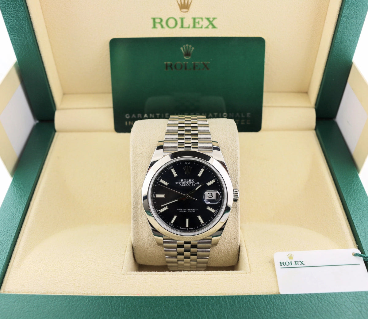 2021 Rolex Datejust 126300 Blue Dial SS Jubilee With Papers 41mm