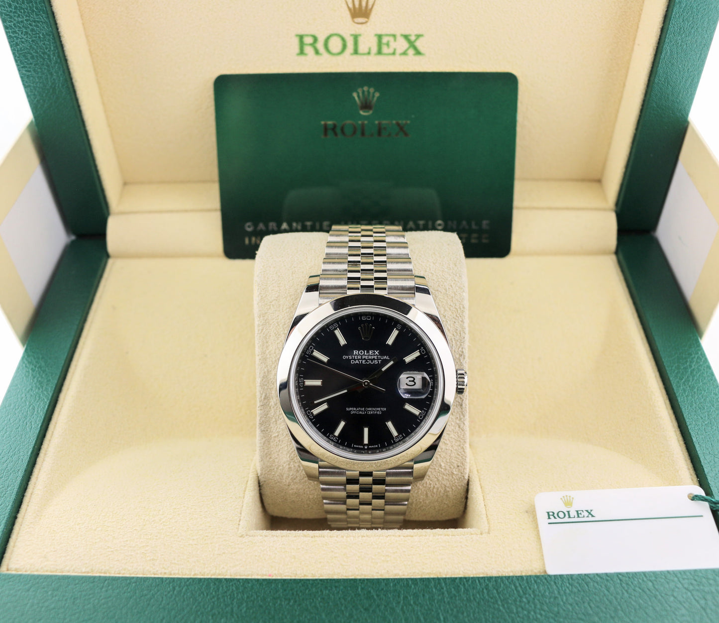 2021 Rolex Datejust 126300 Blue Dial SS Jubilee With Papers 41mm