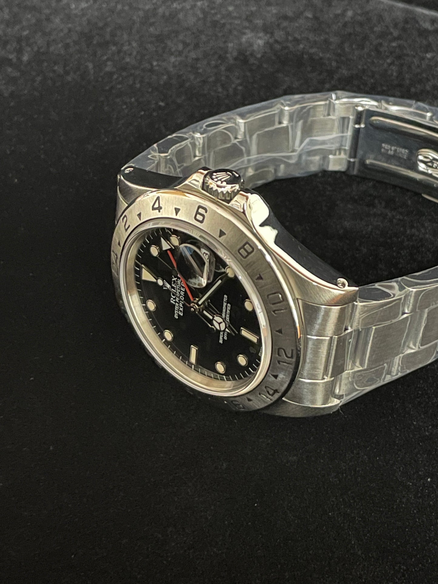 1991 Rolex Explorer II 16570 Black Tritium Dial SS Oyster No Papers 40mm