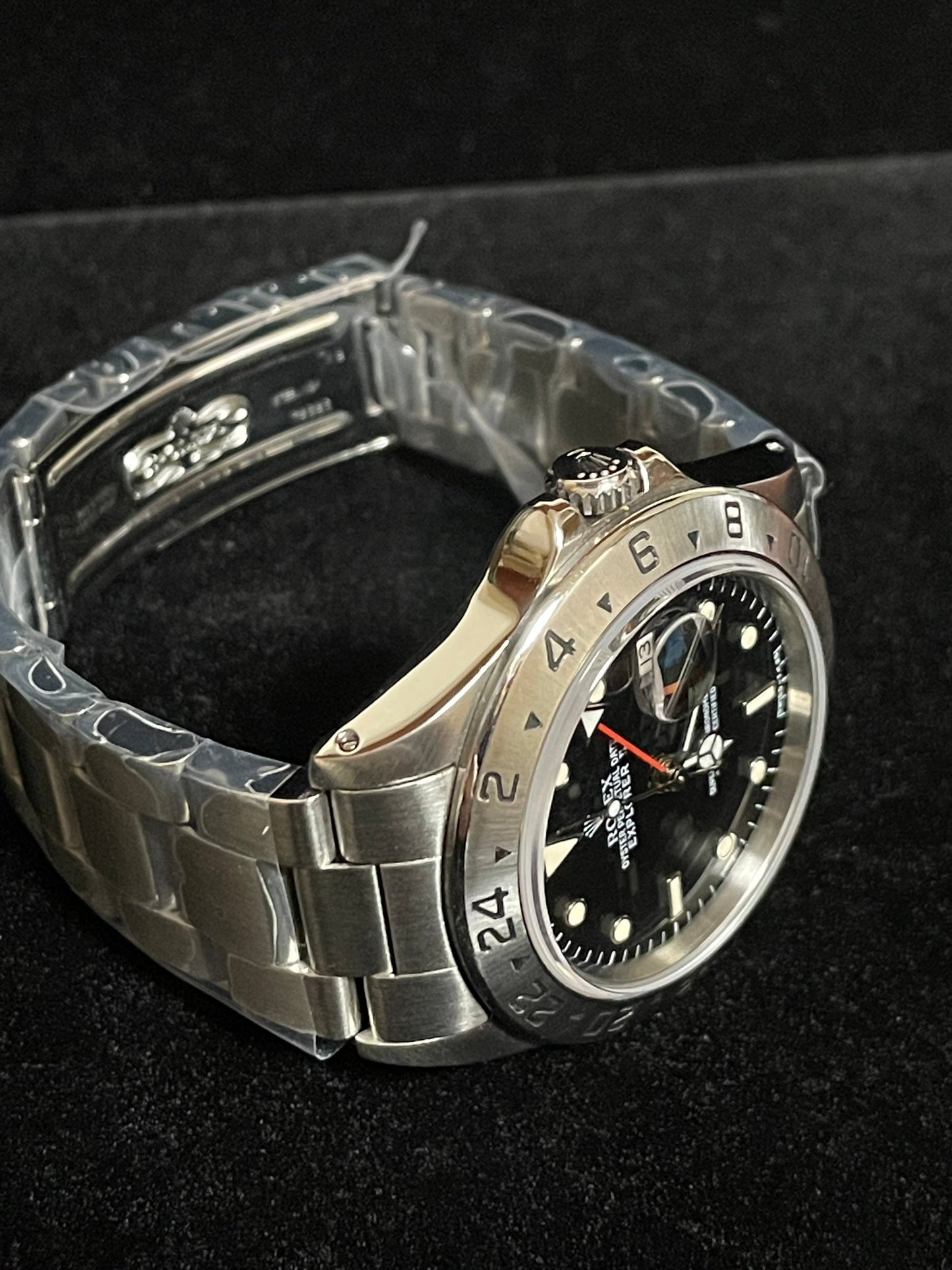 1991 Rolex Explorer II 16570 Black Tritium Dial SS Oyster No Papers 40mm