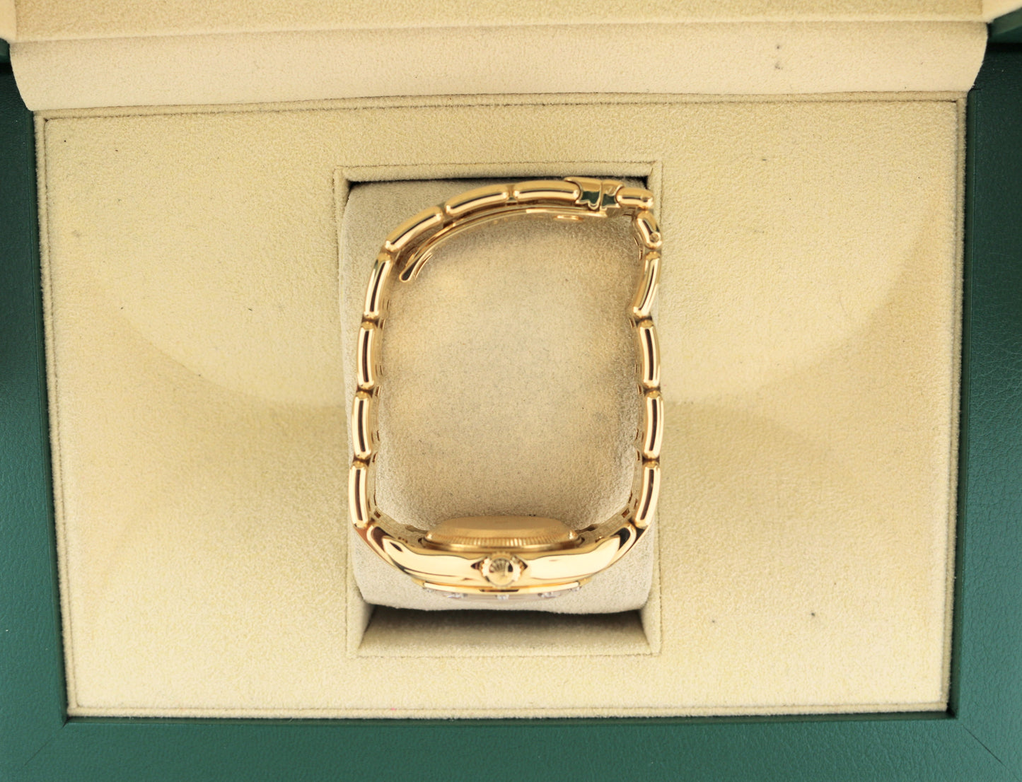 2000 Rolex Ladies Pearlmaster 80318 Champagne Roman Dial YG 18k No Papers 29mm