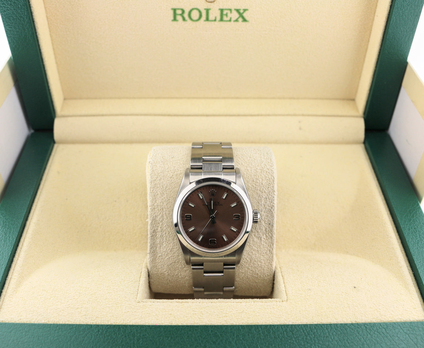 2002 Rolex Ladies Oyster Perpetual 77080 Pink Dial SS Oyster No Papers 31mm