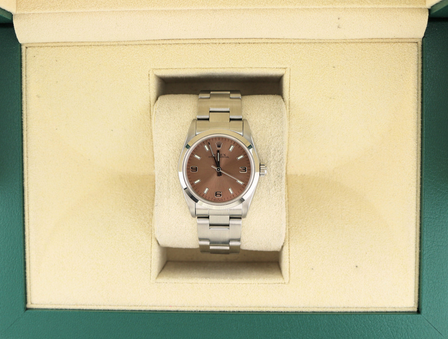 2002 Rolex Ladies Oyster Perpetual 77080 Pink Dial SS Oyster No Papers 31mm