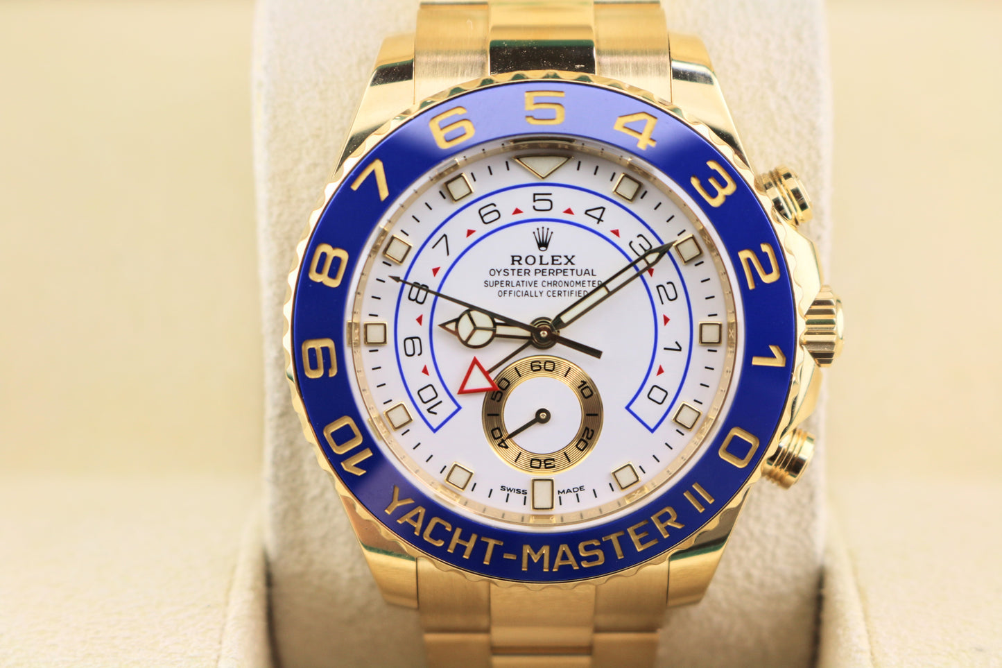 2022 Rolex Yacht-Master II 116688 White Dial 18kt Oyster With Papers 44mm
