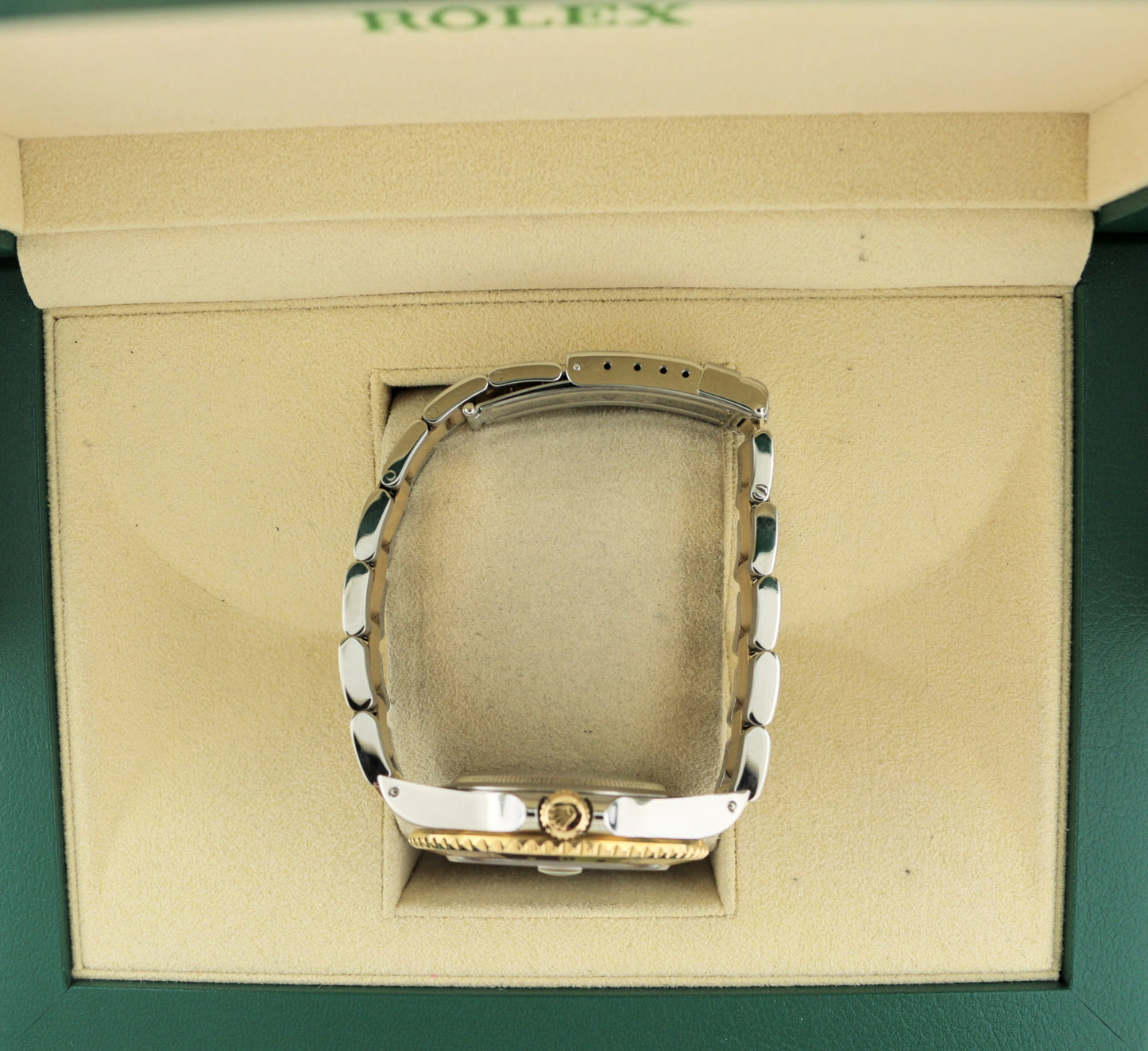 2001 Rolex GMT-Master II 16713 Root Beer Dial TT Oyster Gold Through Buckle 40mm