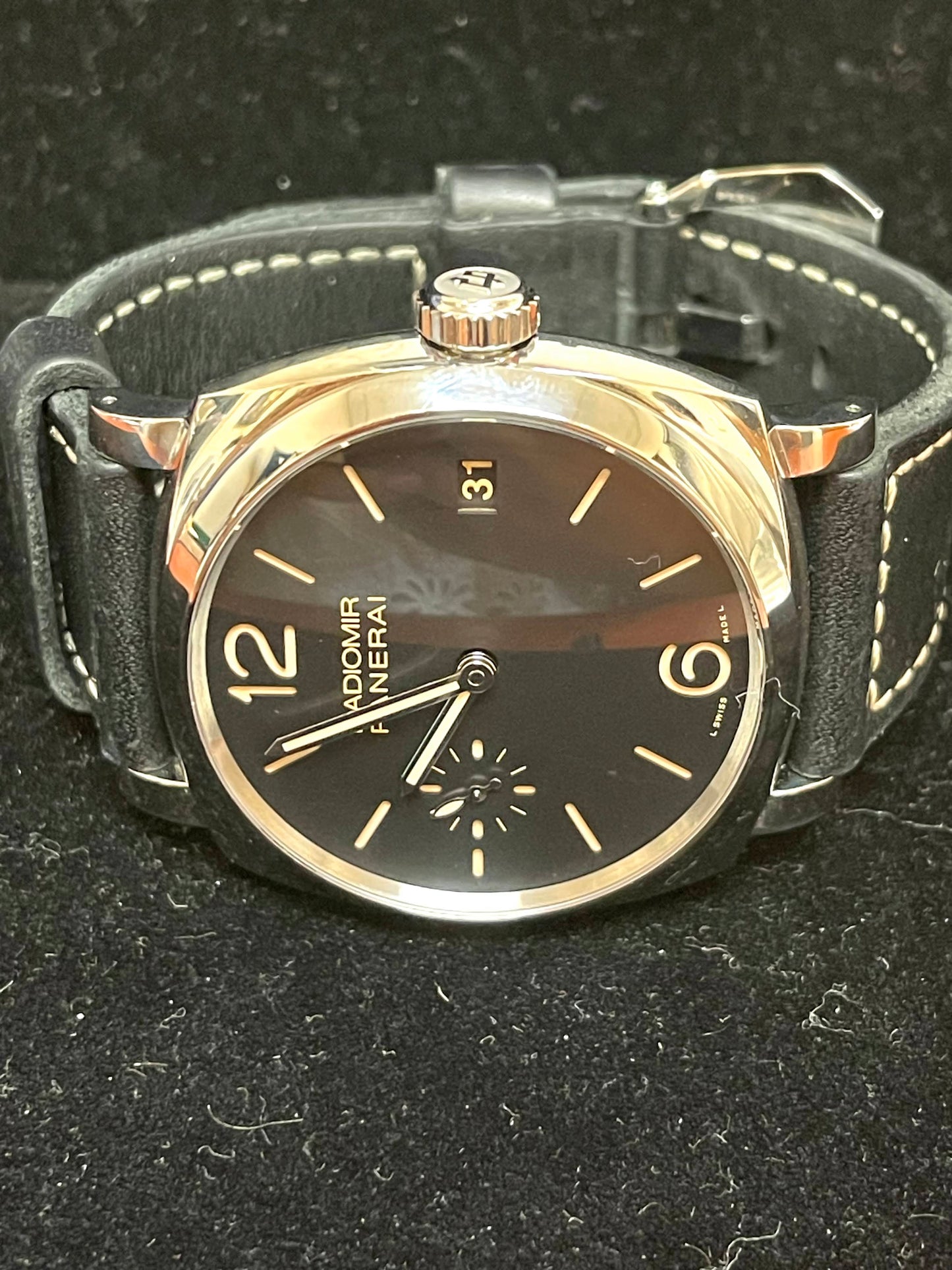 Panerai Radiomir 3 days Manual pam00514 Black Dial Leather Strap No Papers 47mm