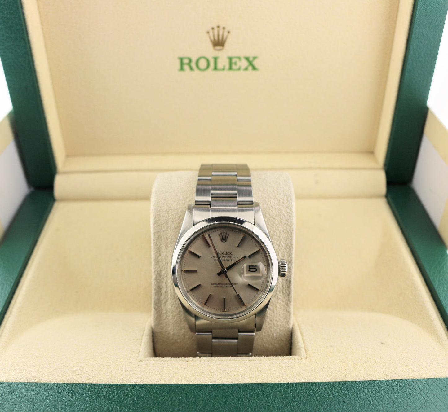 1981 Rolex Datejust 16000 Silver Dial SS Oyster Smooth Bezel No Papers 36mm
