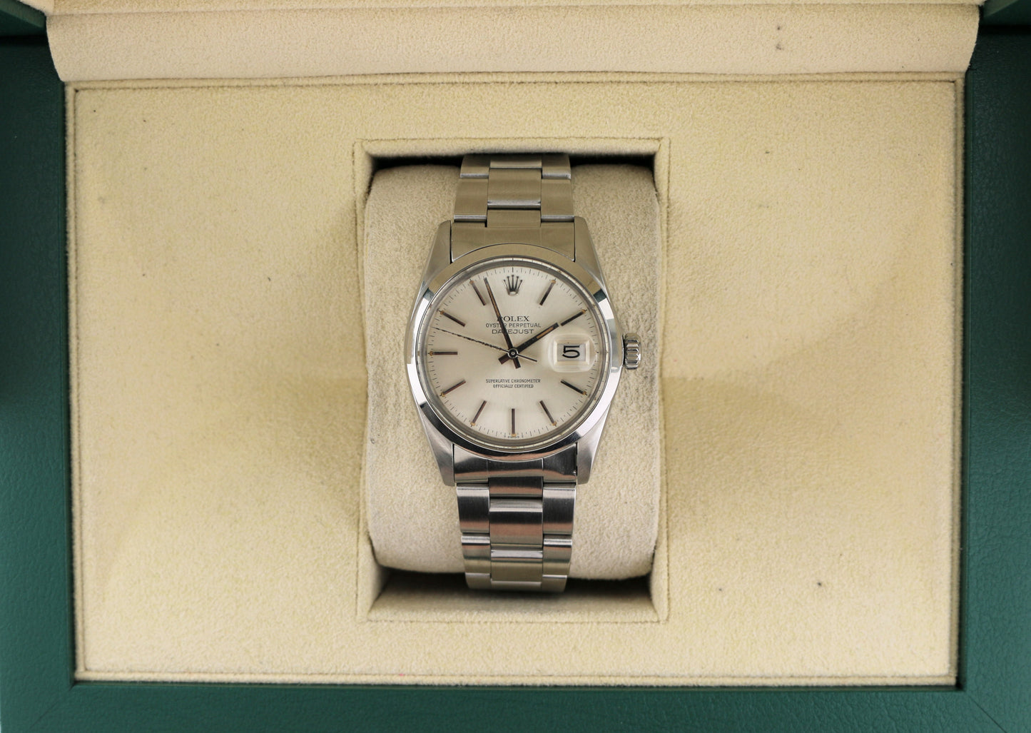 1981 Rolex Datejust 16000 Silver Dial SS Oyster Smooth Bezel No Papers 36mm