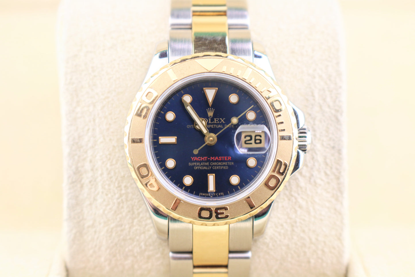 1996 Rolex Yacht-Master 69623 Blue Dial TT Oyster No Papers 29mm