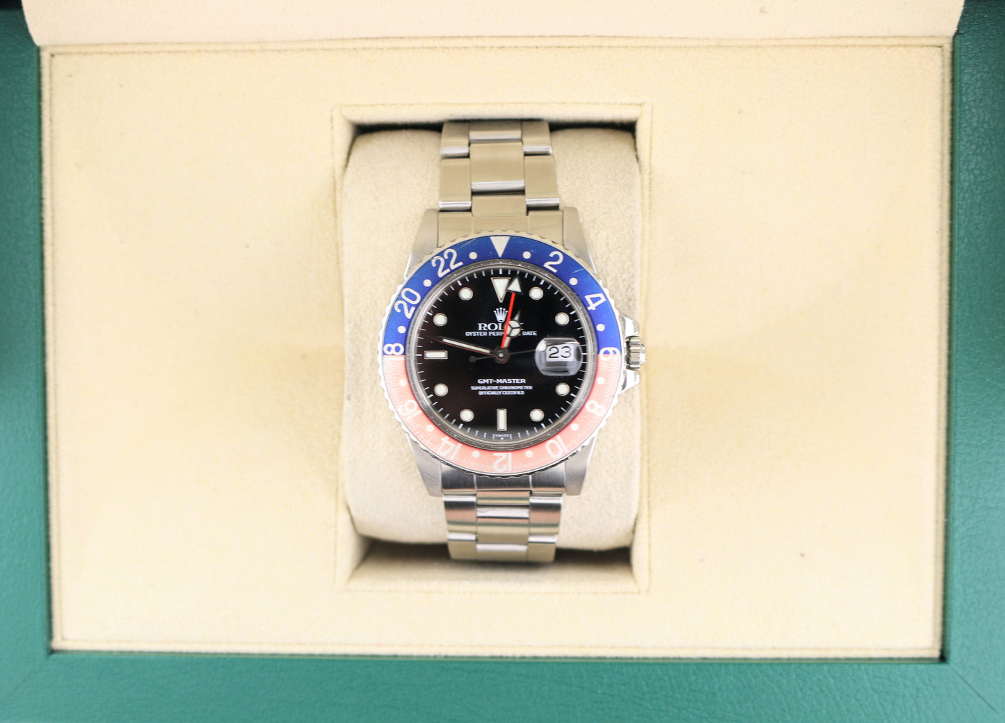 1984 Rolex GMT-Master Pepsi 16750 Black Dial SS Oyster No Papers 40mm