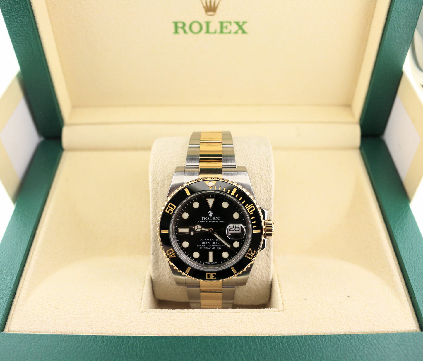 2018 Rolex Submariner 116613 Black Dial tt 18kt Oyster No Papers 40mm