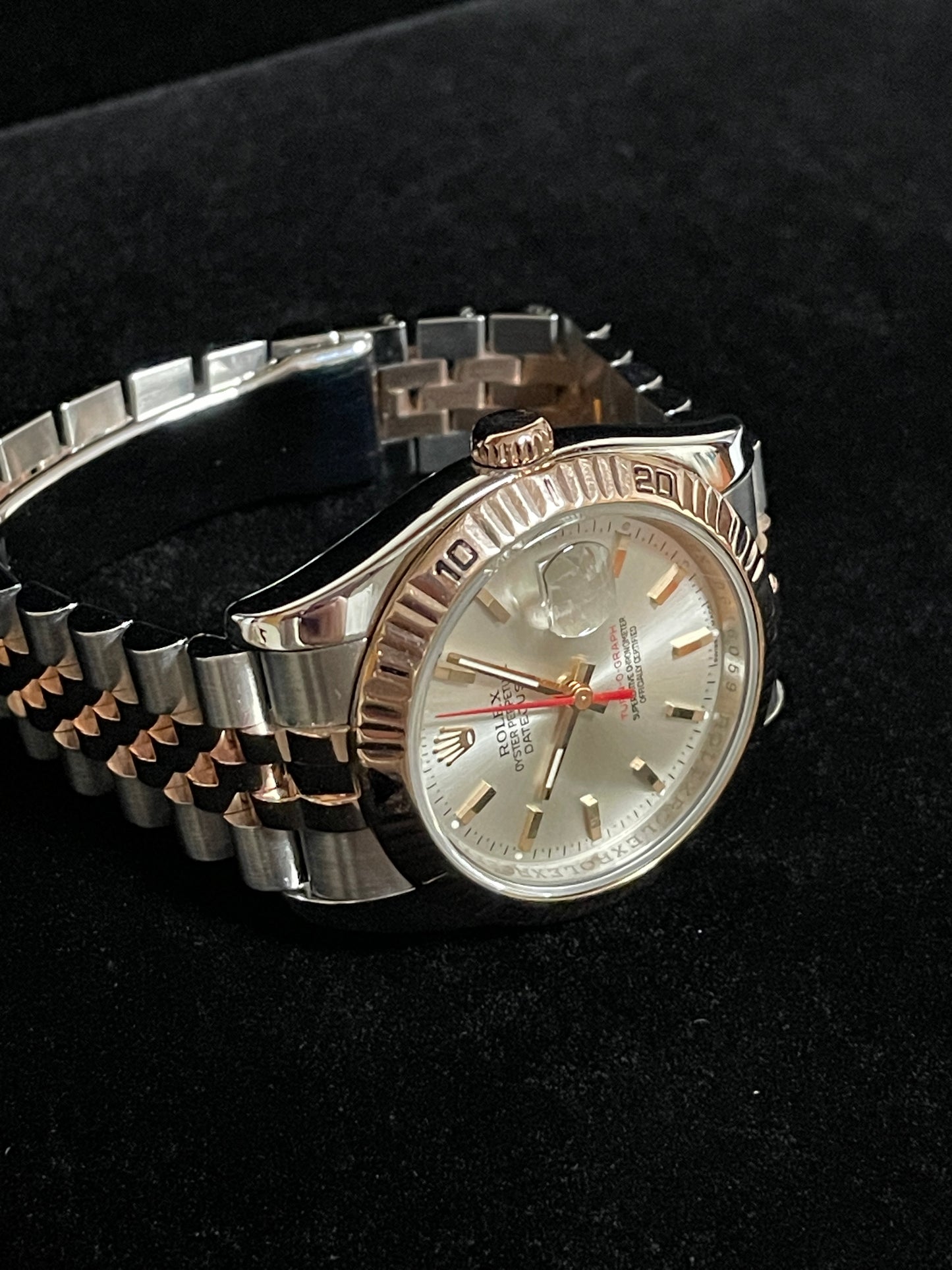 2006 Rolex Datejust Turnograph 116261 Silver Dial TT RG Jubilee No Papers 36mm