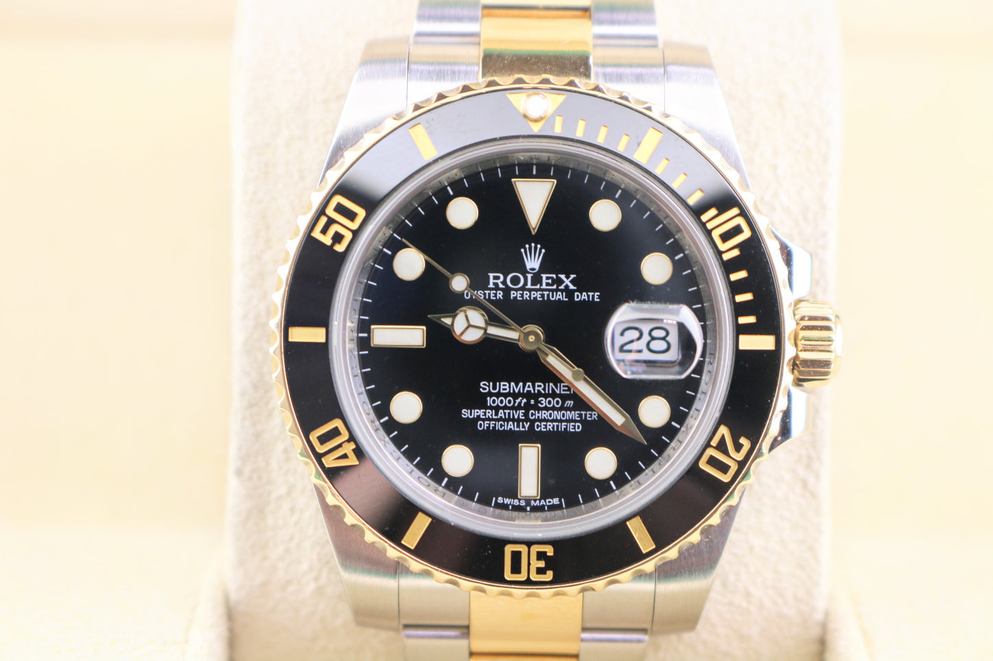 2018 Rolex Submariner 116613 Black Dial tt 18kt Oyster No Papers 40mm