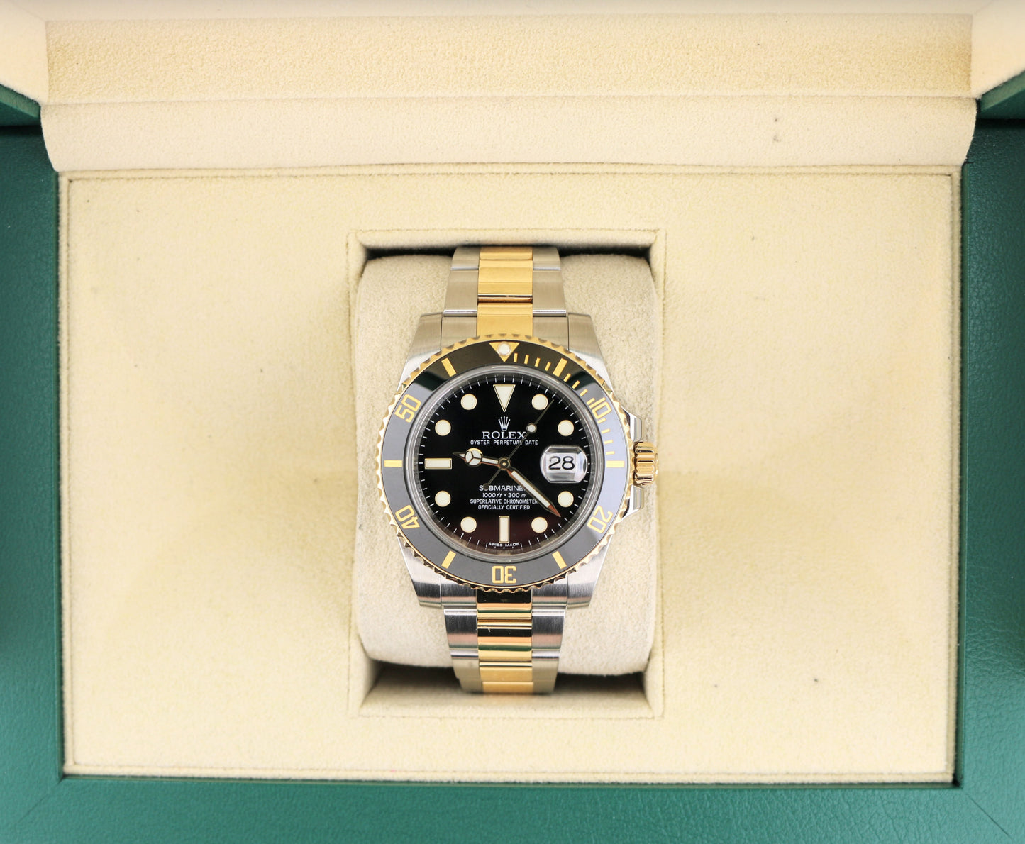 2018 Rolex Submariner 116613 Black Dial tt 18kt Oyster No Papers 40mm