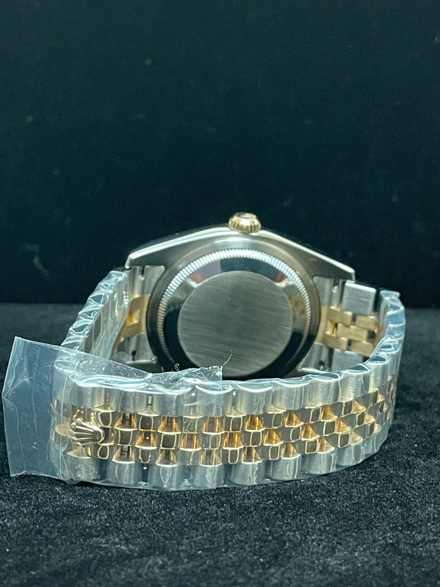 2006 Rolex Datejust 116233 Blue Vignette Diamond Dial TT 18kt Jubilee 36mm