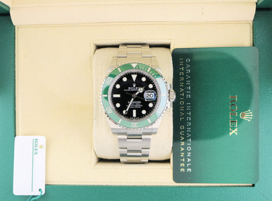 OHA 2022 Rolex Starbucks Submariner 126610LV Black Dial SS Oyster With Papers 41mm