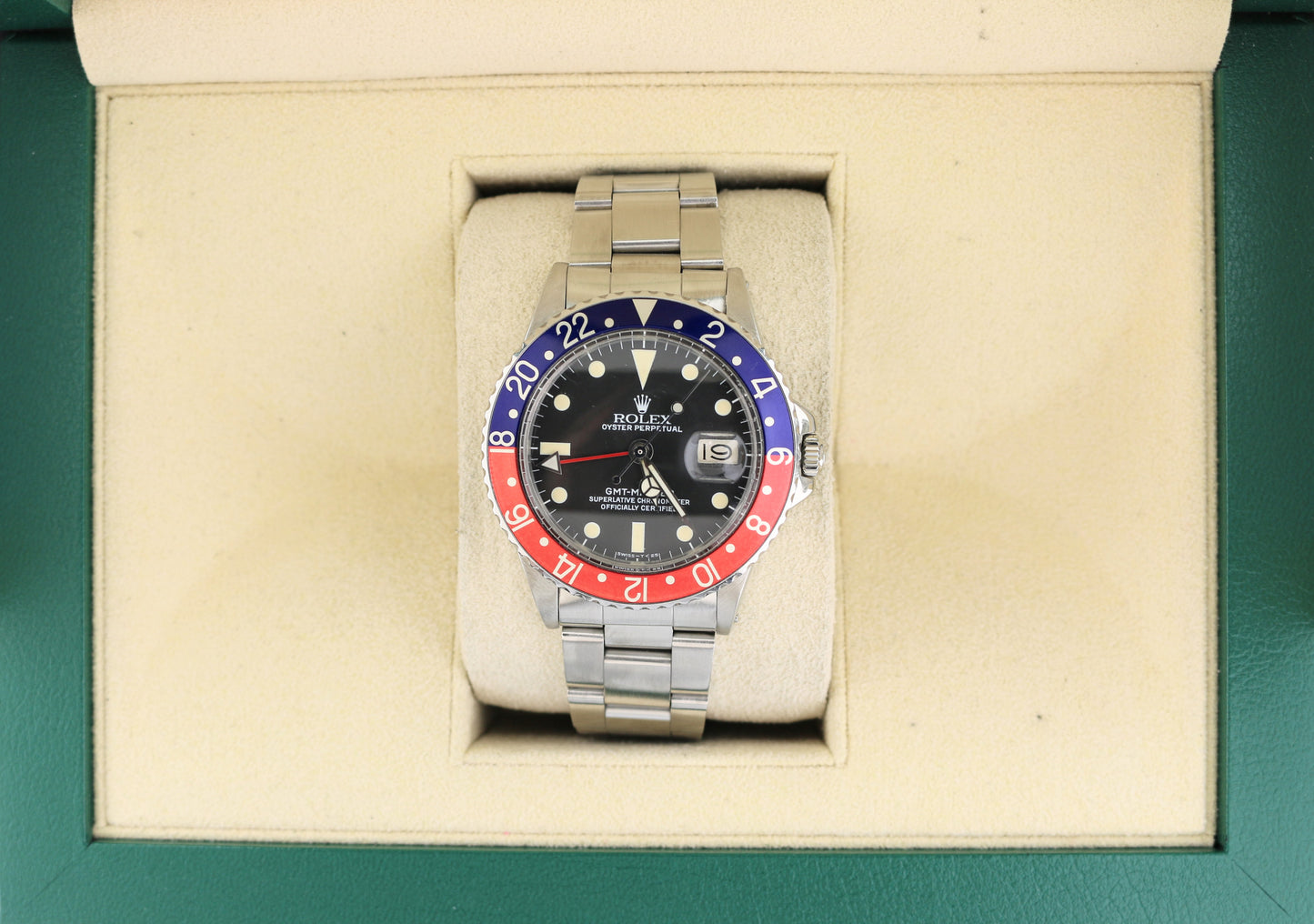 1966 Rolex Pepsi GMT-Master 1675 Black Dial SS Oyster No Papers 40mm