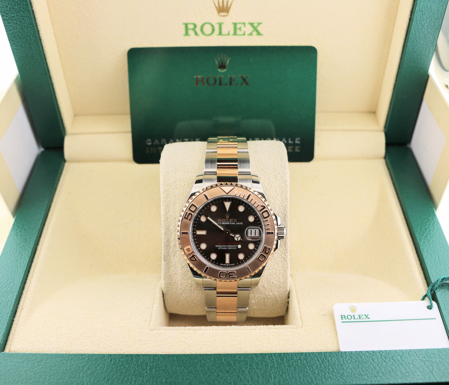2021 Rolex Yacht-Master 268621 Chocolate Dial TT Oyster Rose With Papers 37mm