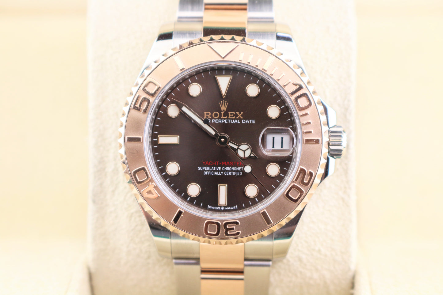 2021 Rolex Yacht-Master 268621 Chocolate Dial TT Oyster Rose With Papers 37mm