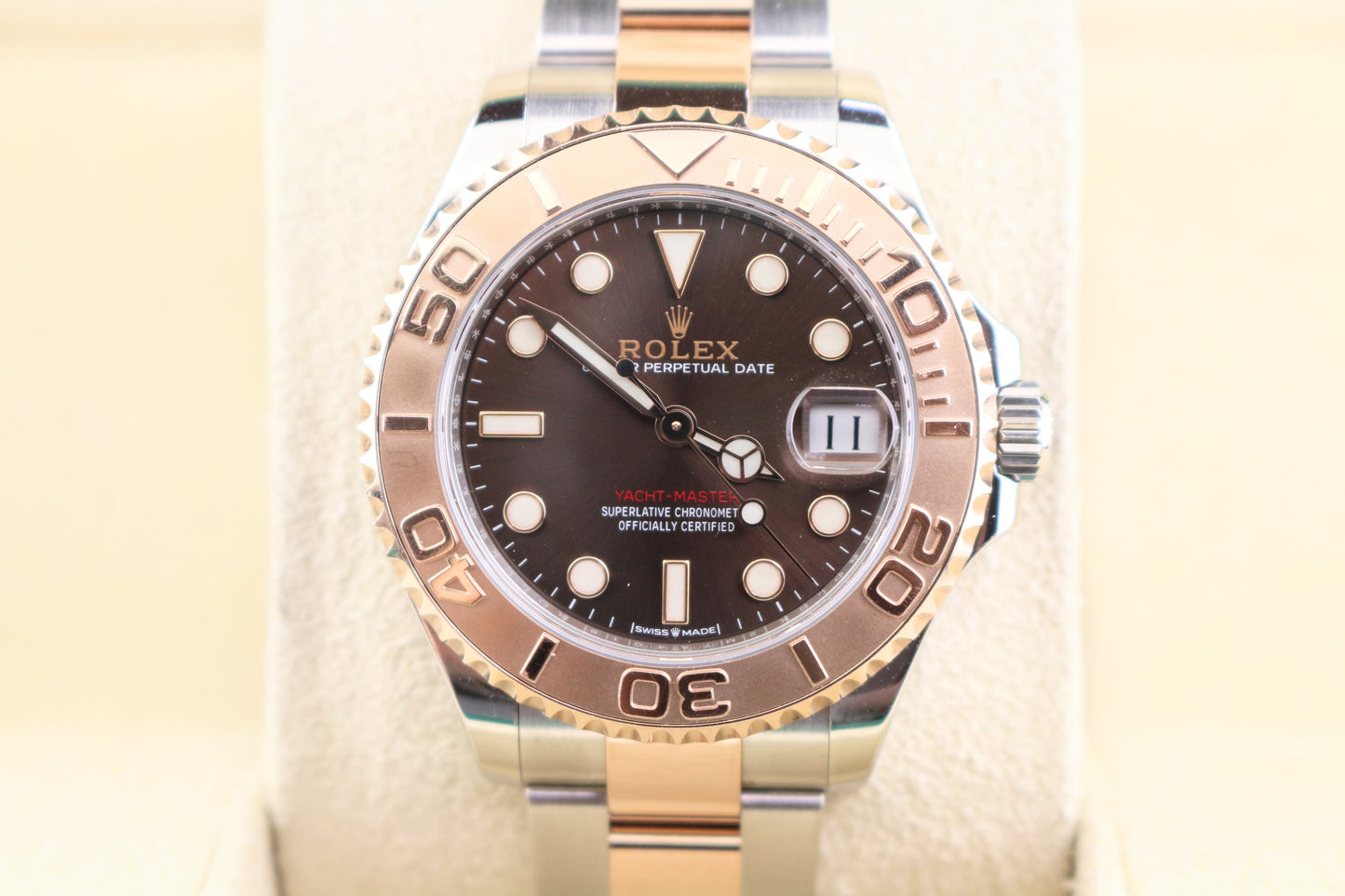 2021 Rolex Yacht-Master 268621 Chocolate Dial TT Rose Oyster With Papers 37mm