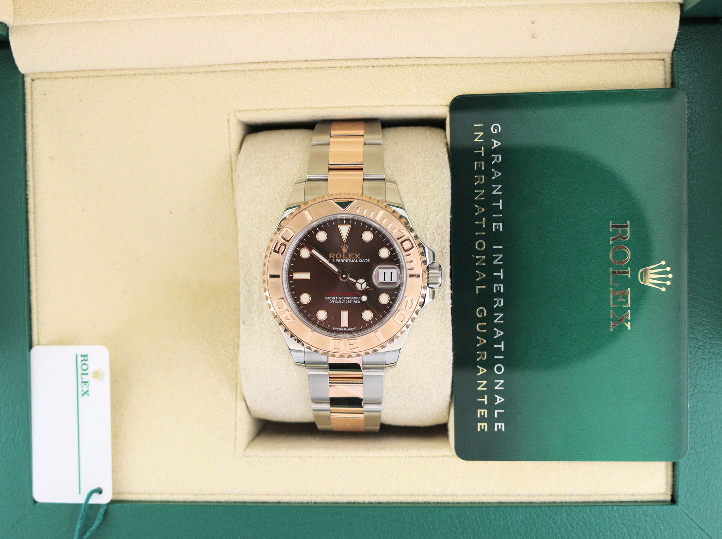 2021 Rolex Yacht-Master 268621 Chocolate Dial TT Oyster Rose With Papers 37mm