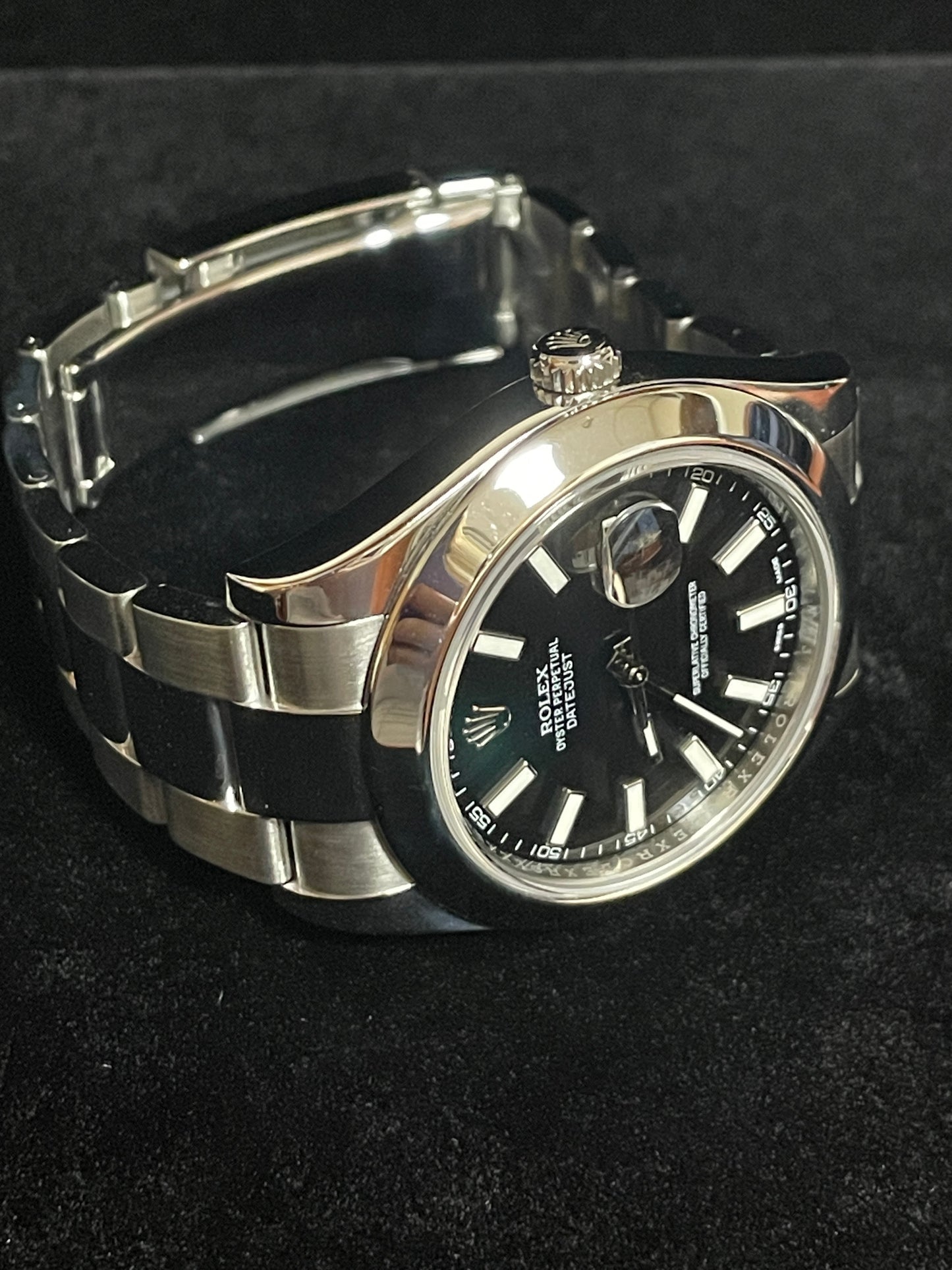 2016 Rolex Datejust 116300 Black Dial Smooth Bezel SS Oyster No Papers 41mm
