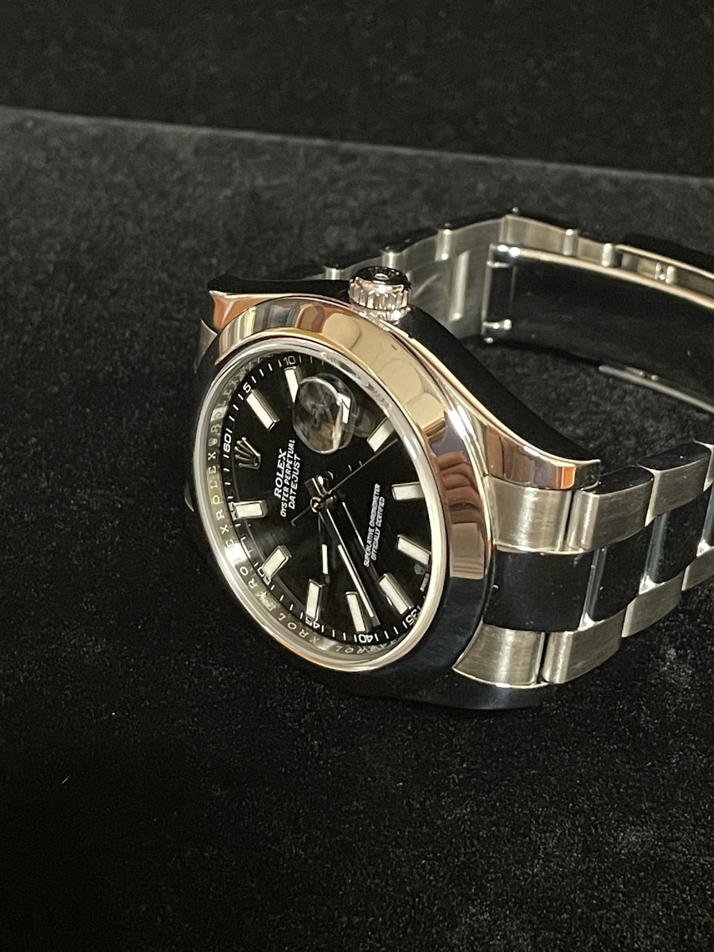 2016 Rolex Datejust 116300 Black Dial Smooth Bezel SS Oyster No Papers 41mm