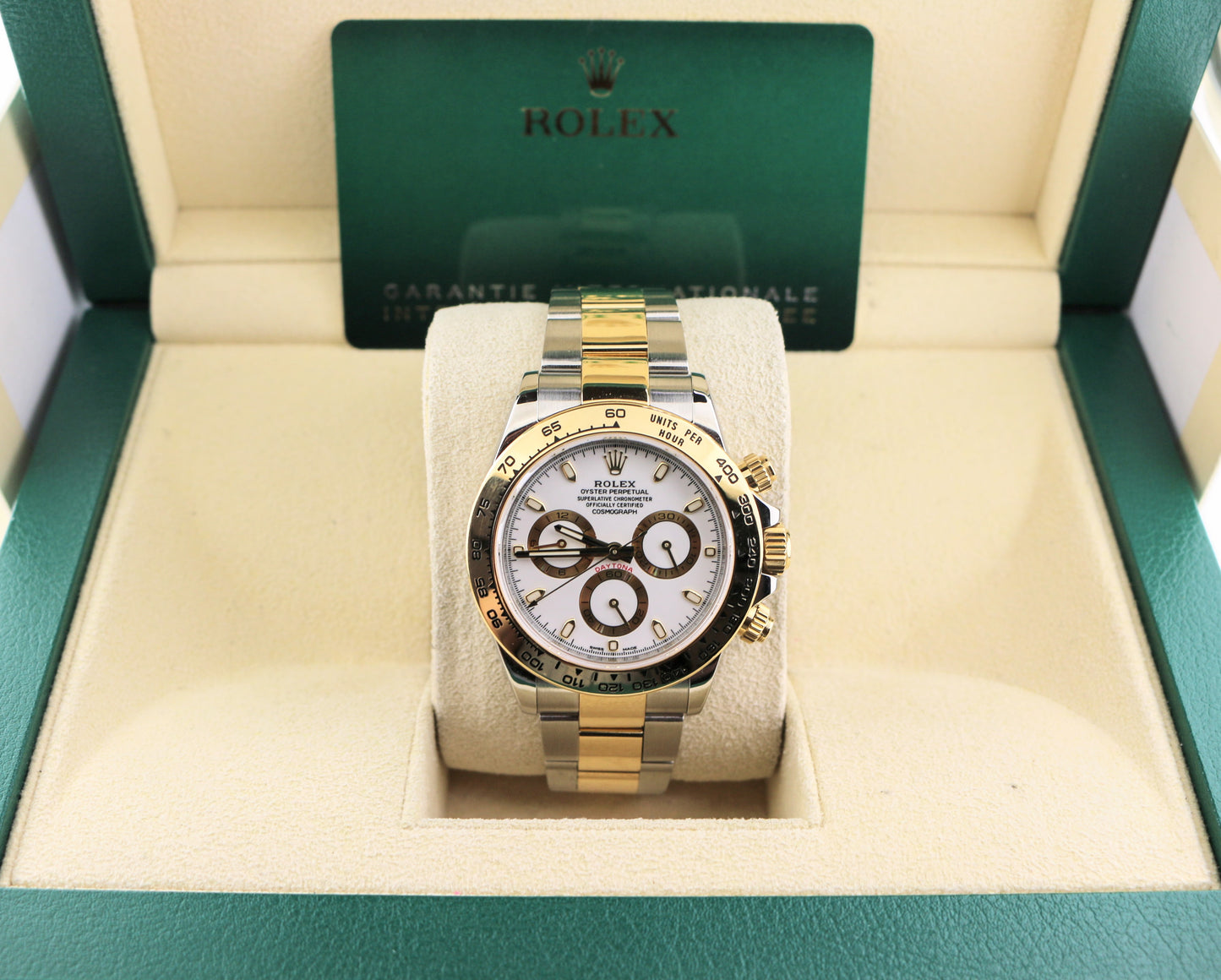 2020 Rolex Daytona 116503 White Dial TT 18kt Oyster With Papers 40mm