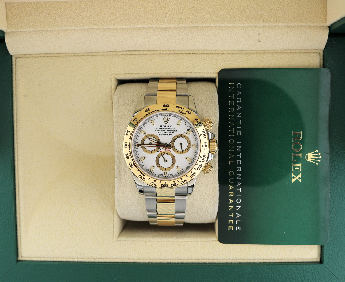2020 Rolex Daytona 116503 White Dial TT 18kt Oyster With Papers 40mm