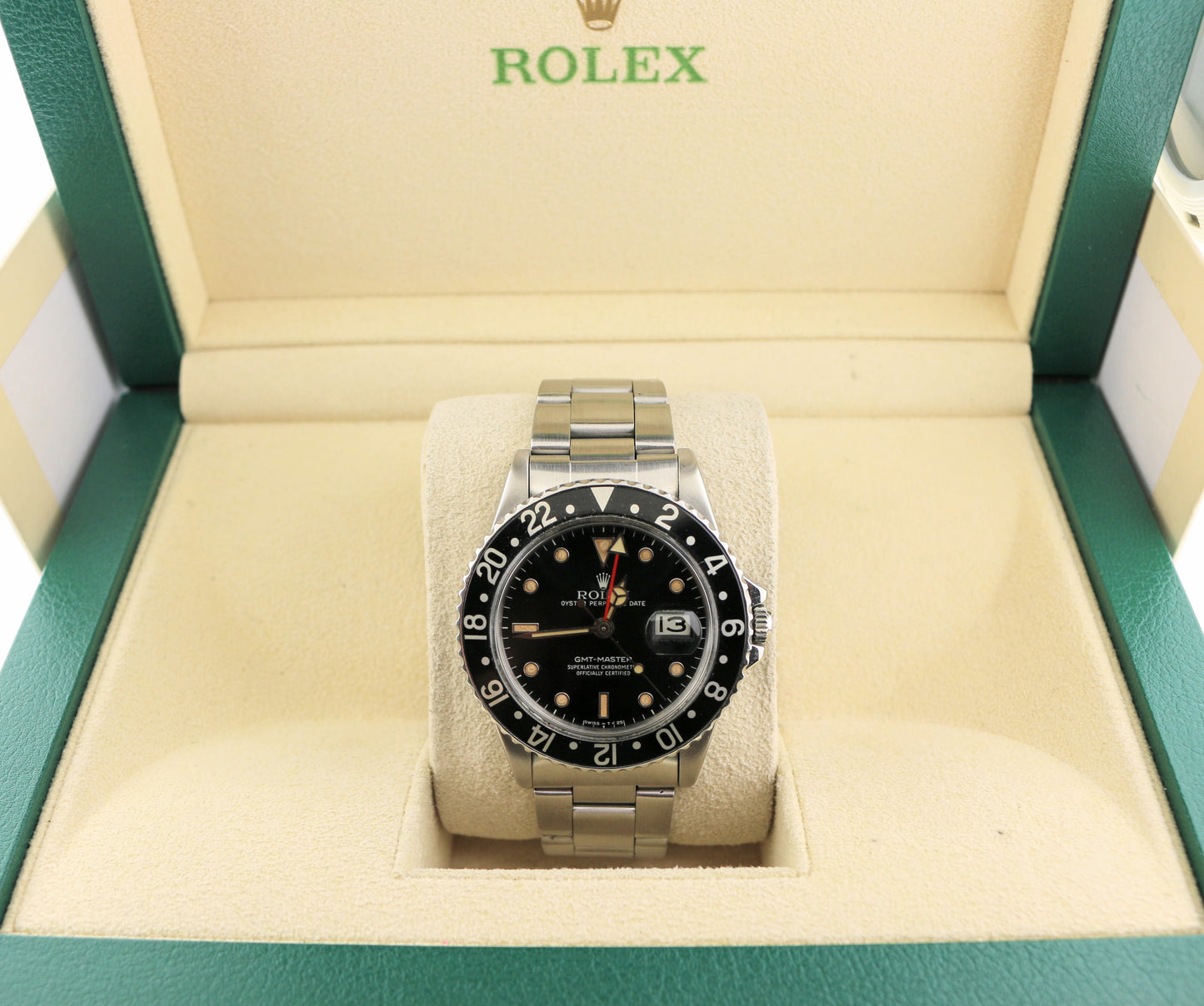 1982 Rolex GMT-Master 16750 Black Dial SS Oyster No Papers 40mm