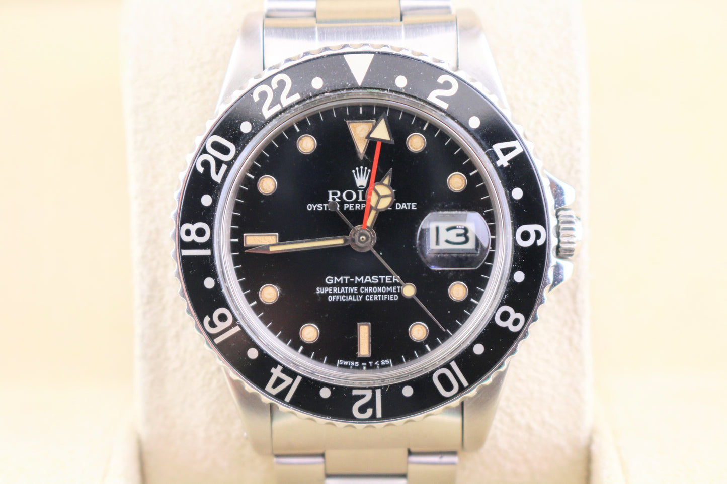 1982 Rolex GMT-Master 16750 Black Dial SS Oyster No Papers 40mm