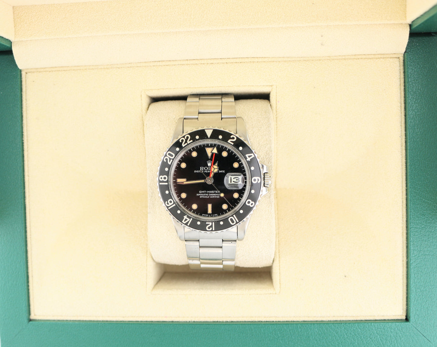 1982 Rolex GMT-Master 16750 Black Dial SS Oyster No Papers 40mm