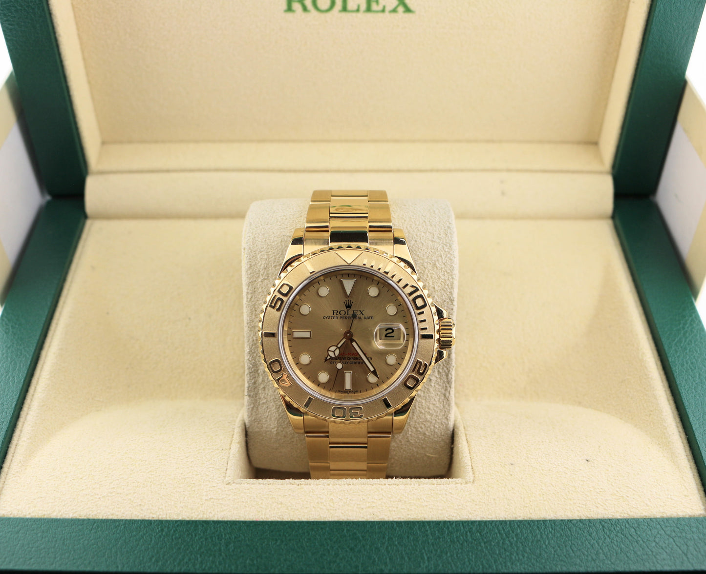 1995 Rolex Yacht-Master 16628 Champagne Dial 18kt Oyster No Papers 40mm
