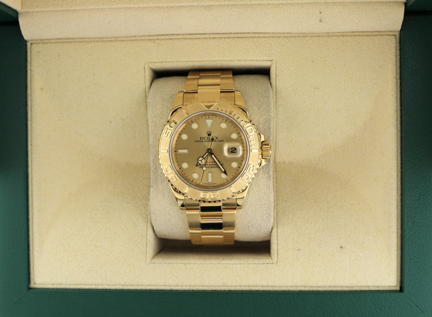 1995 Rolex Yacht-Master 16628 Champagne Dial 18kt Oyster No Papers 40mm