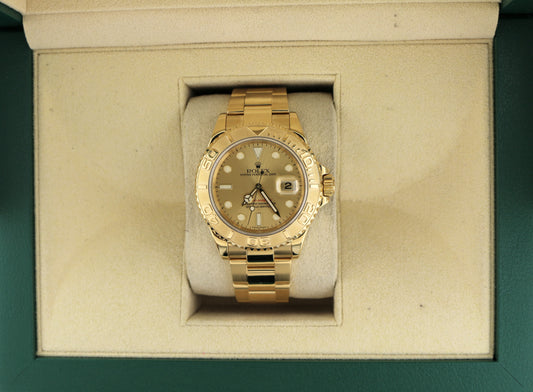 1995 Rolex Yacht-Master 16628 Champagne Dial 18kt Oyster No Papers 40mm