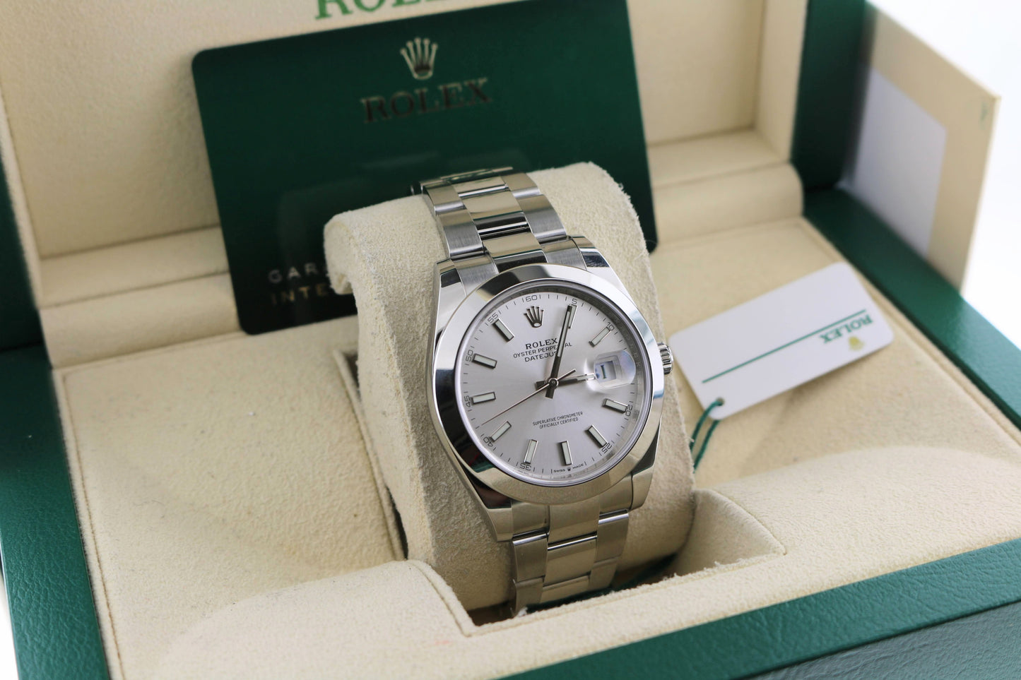 Unworn 2023 Rolex Datejust 126300 Silver Dial Oyster Bracelet W/B+P 41mm