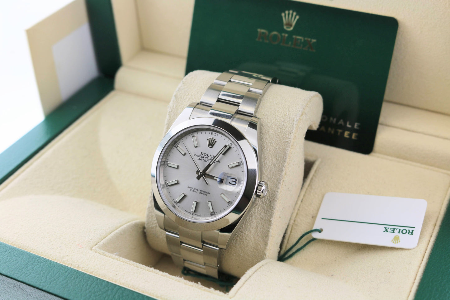 Unworn 2023 Rolex Datejust 126300 Silver Dial Oyster Bracelet W/B+P 41mm