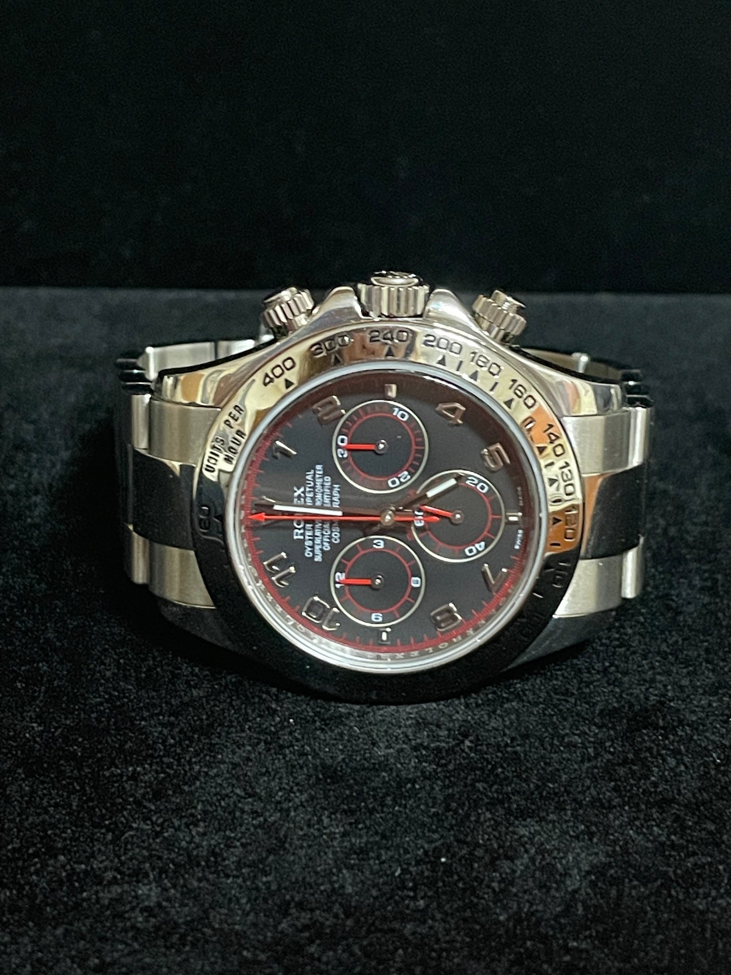 2006 Rolex Daytona 116509 Black Racing Dial White Gold 18kt Oyster No Paper 40mm