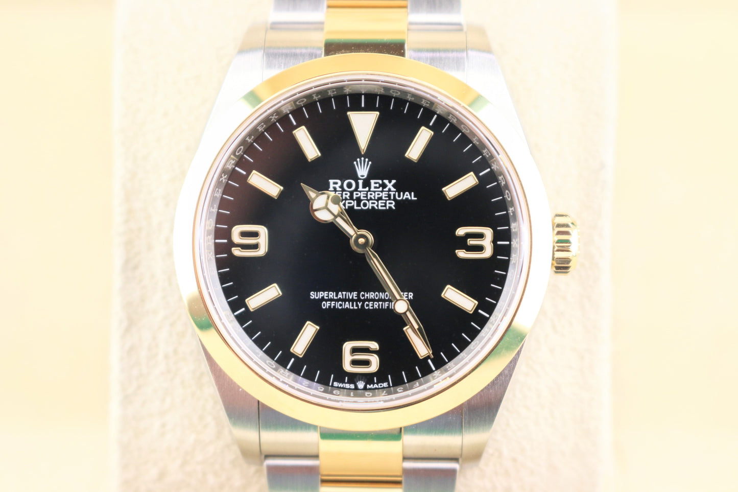 2023 Rolex Explorer 124273 Black Dial TT 18kt Oyster With Papers 36mm