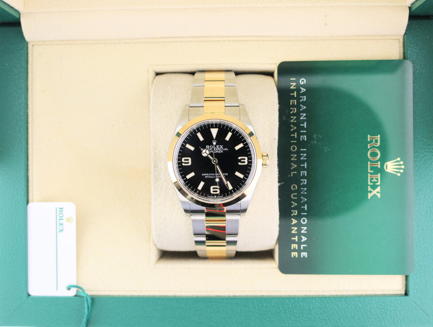2023 Rolex Explorer 124273 Black Dial TT 18kt Oyster With Papers 36mm