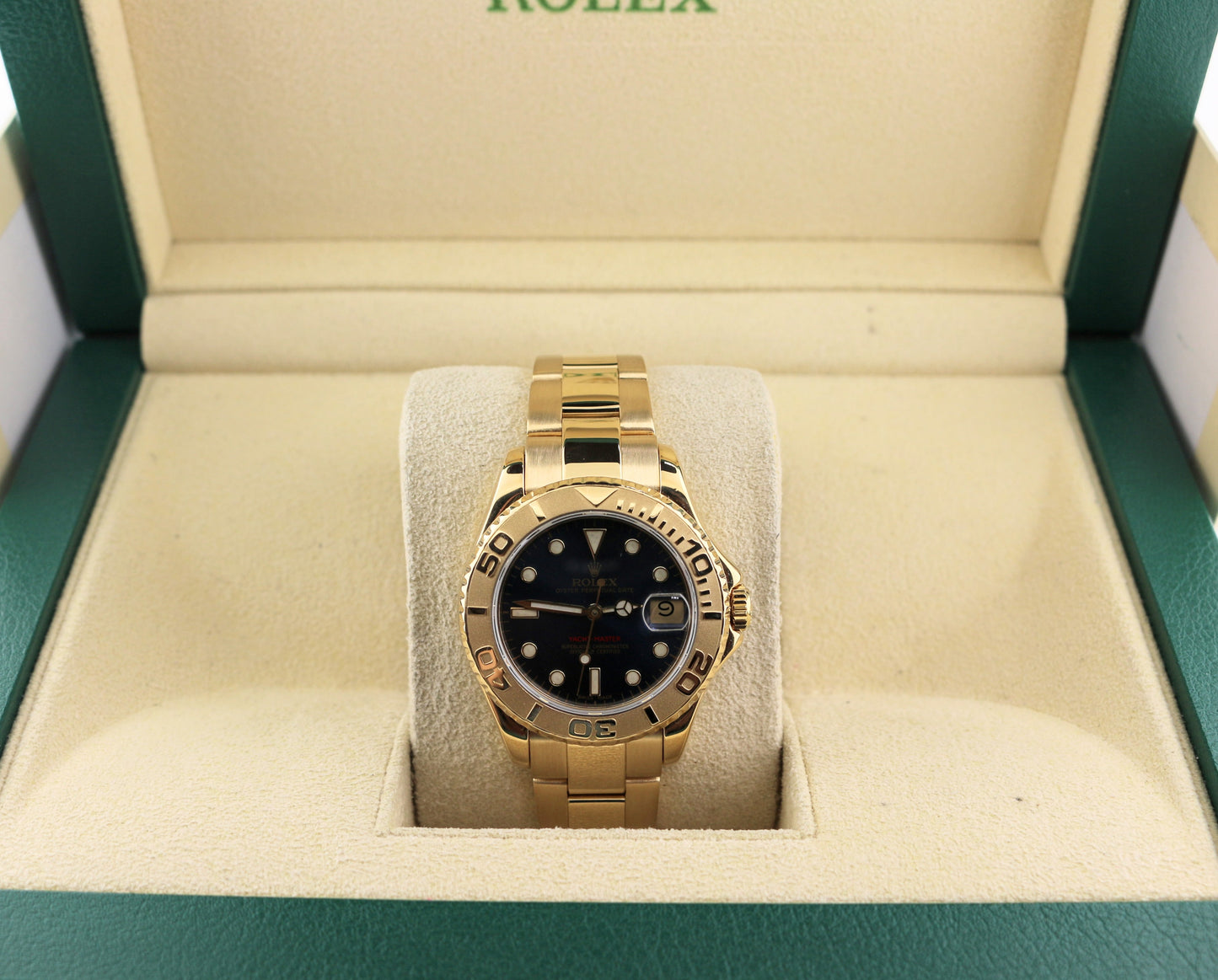1995 Rolex Yacht-Master 68628 Blue Dial 18kt Yellow Gold Oyster No Papers 35mm