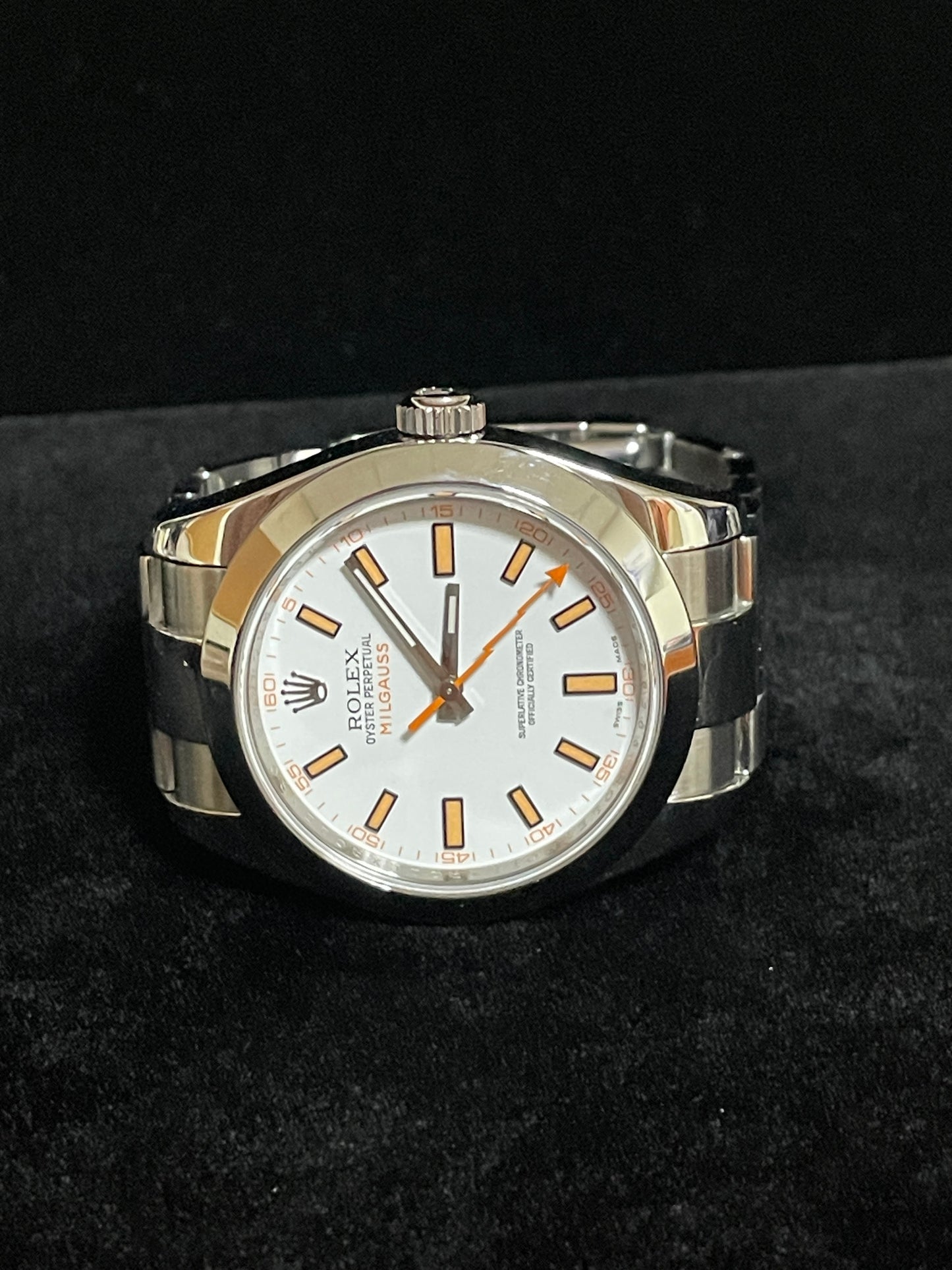 2009 Rolex Milgauss 116400 White Dial SS Oyster No Papers 40mm