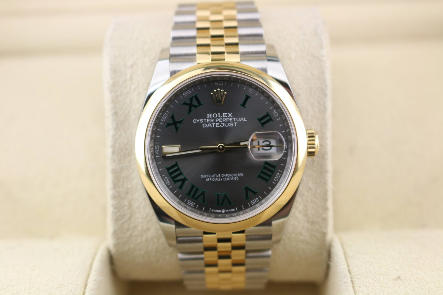 2022 Rolex Datejust 126203 Wimbledon Dial TT Jubilee With Papers 36mm