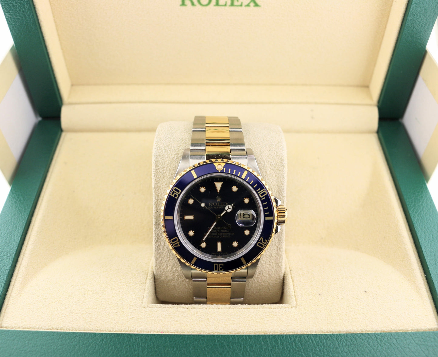 1988 Rolex Submariner Bluesy 16803 Blue Dial TT 18kt Oyster No Papers 40mm