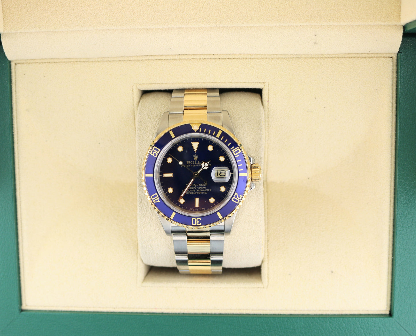 1988 Rolex Submariner Bluesy 16803 Blue Dial TT 18kt Oyster No Papers 40mm