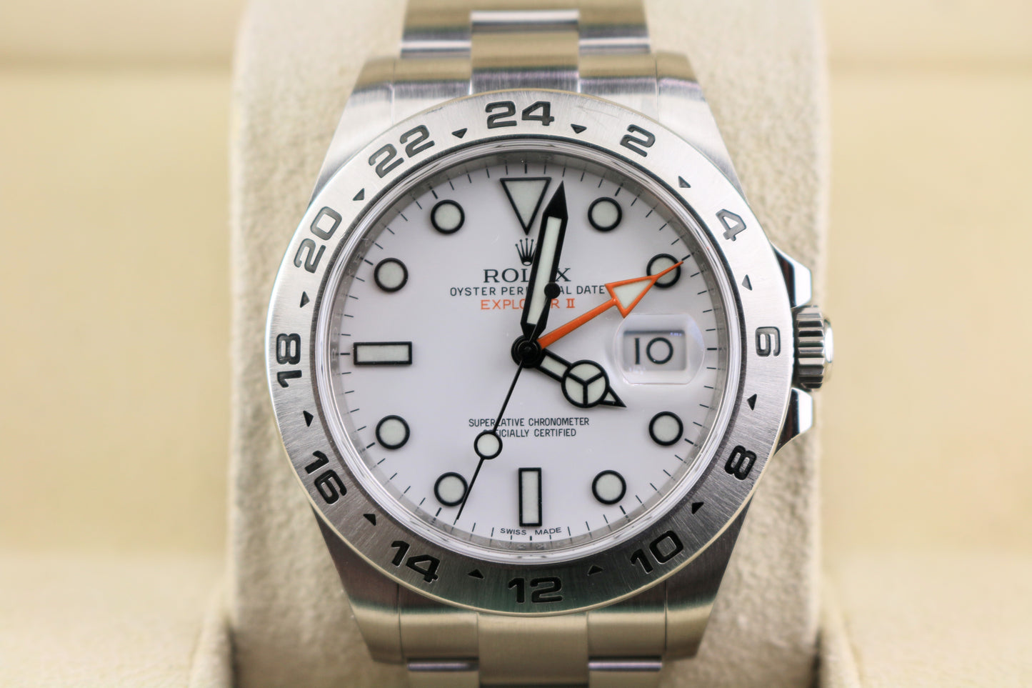 2016 Rolex Explorer II 216570 White Polar Dial SS Oyster With Papers 42mm