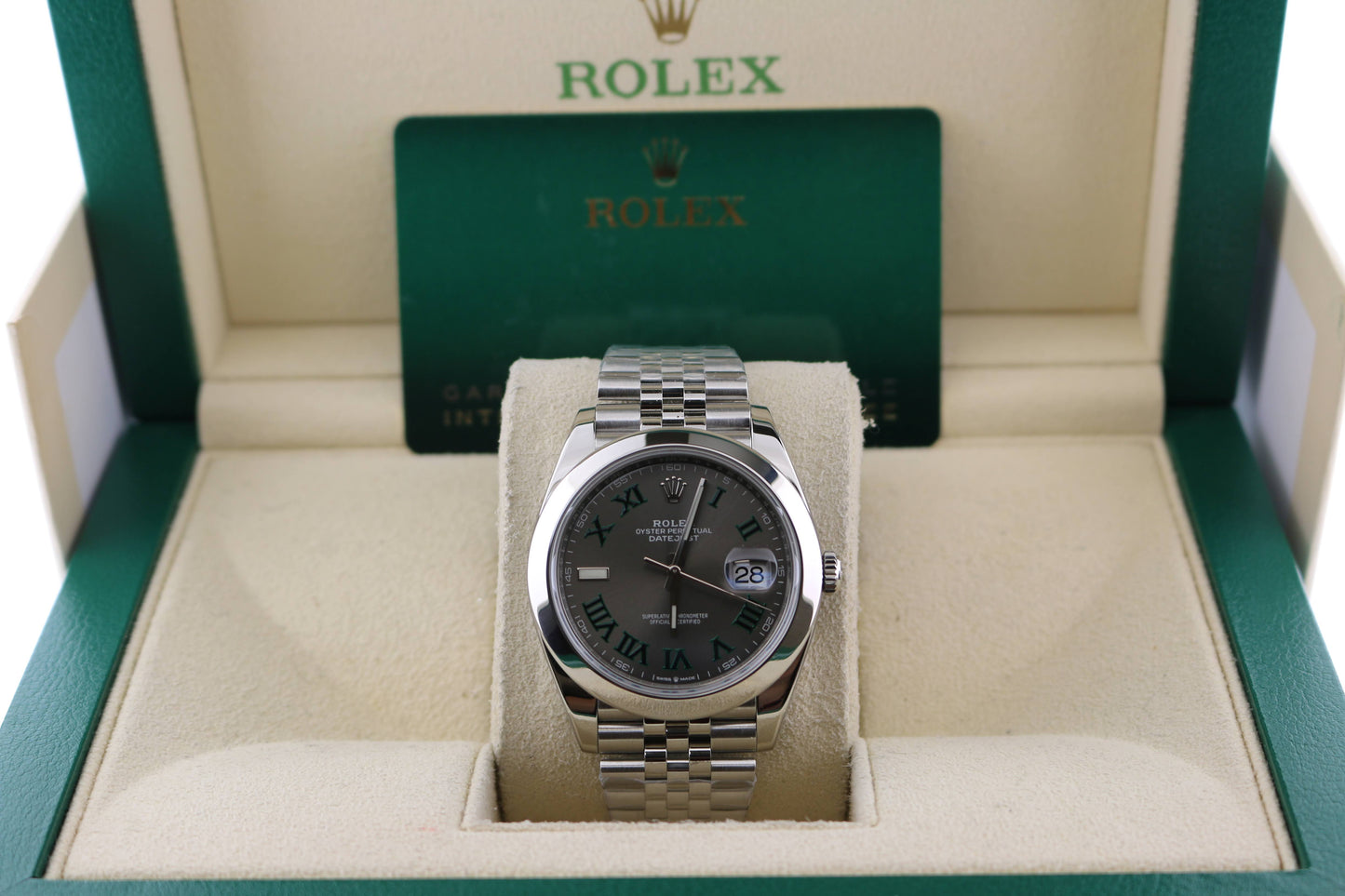 2020 Rolex Datejust 126300 Wimbledon Dial SS Jubilee With Papers 41mm