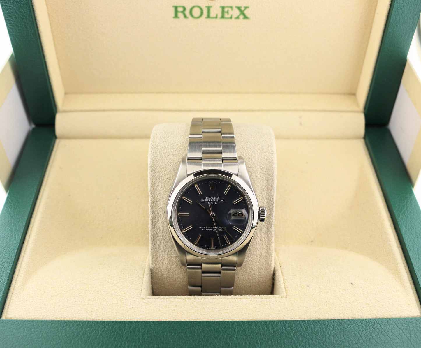 1978 Rolex Date 1500 Blue Dial SS Oyster No Papers 34mm