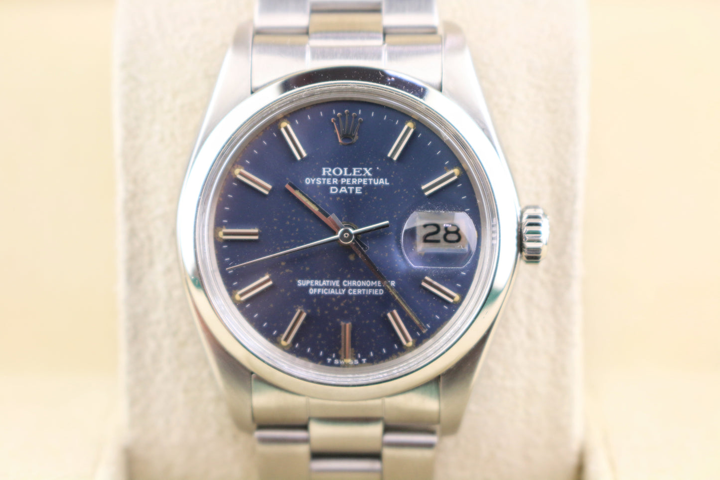 1978 Rolex Date 1500 Blue Dial SS Oyster No Papers 34mm